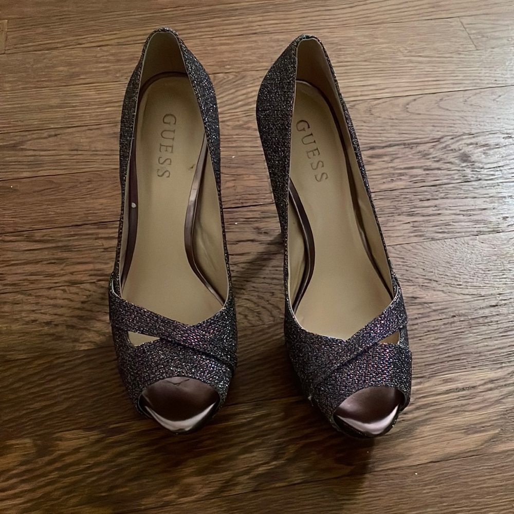 Guess Sparkly Purple High Heel